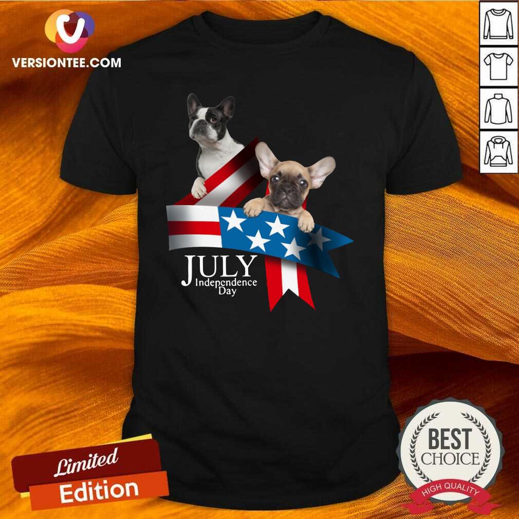 Cute French Bulldog 4 Of July Independence Day American Flag Shirt