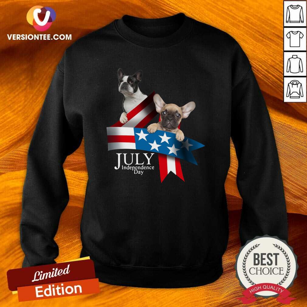 Cute French Bulldog 4 Of July Independence Day American Flag Shirt