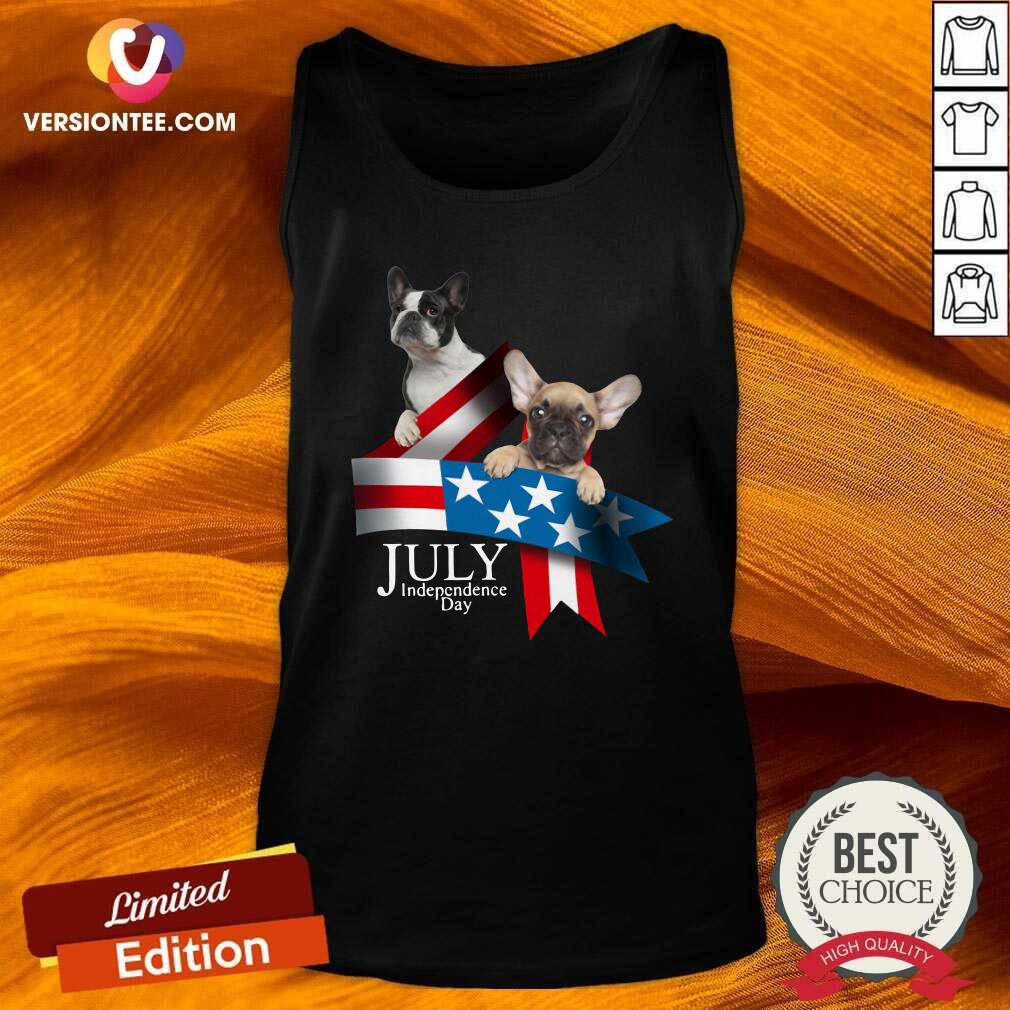 Cute French Bulldog 4 Of July Independence Day American Flag Shirt