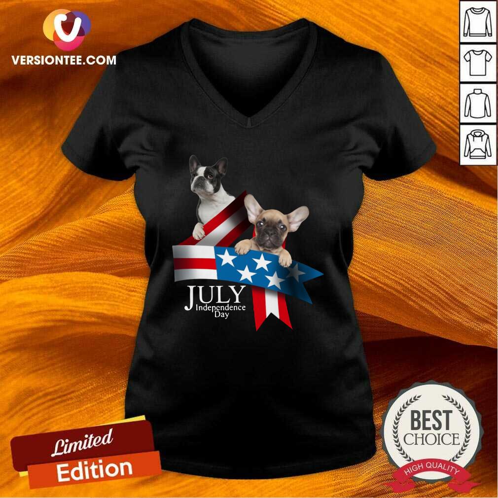Cute French Bulldog 4 Of July Independence Day American Flag Shirt