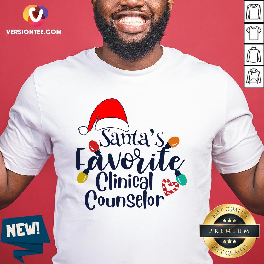 Cute Santa’s Favorite Clinical Counselor Christmas Shirt