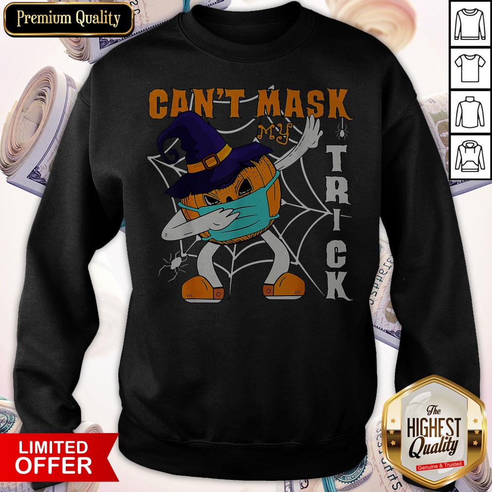 Dabbing Pumpkin Wearing A Mask Halloween Can't Mask Trick Shirt