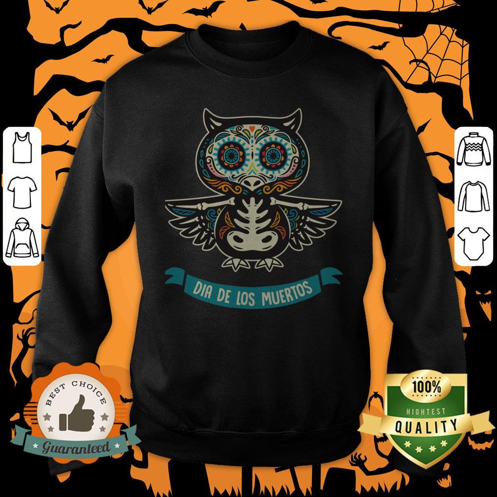 Day Of The Dead Dia De Los Muertos Sugar Skull Owl Shirt