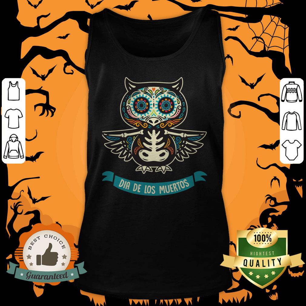 Day Of The Dead Dia De Los Muertos Sugar Skull Owl Shirt