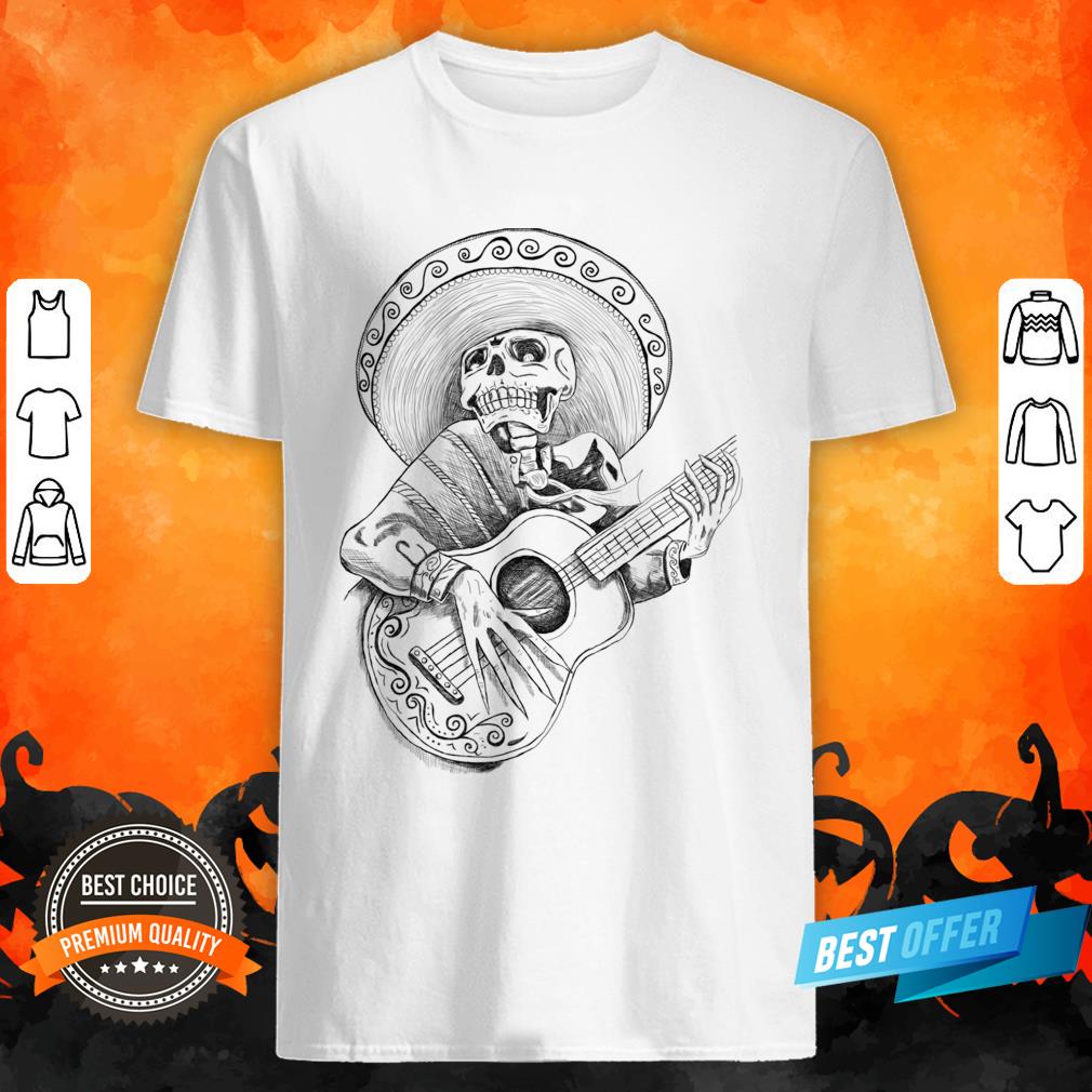 Dead Romantic Mexican Mariachi Skull Day Dead Shirt