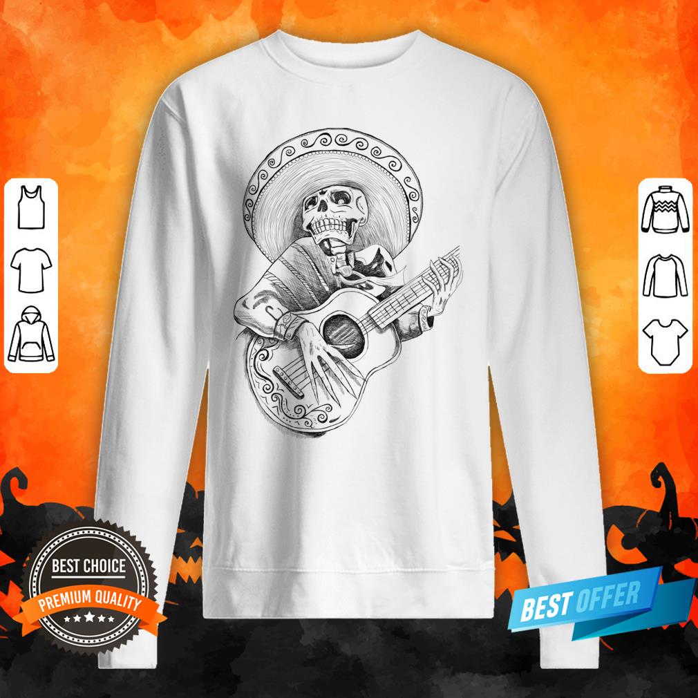 Dead Romantic Mexican Mariachi Skull Day Dead Shirt