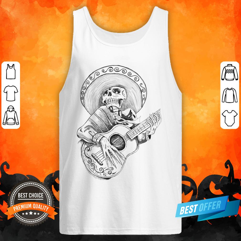 Dead Romantic Mexican Mariachi Skull Day Dead Shirt