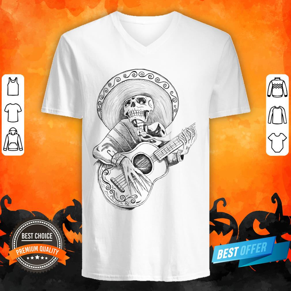 Dead Romantic Mexican Mariachi Skull Day Dead Shirt