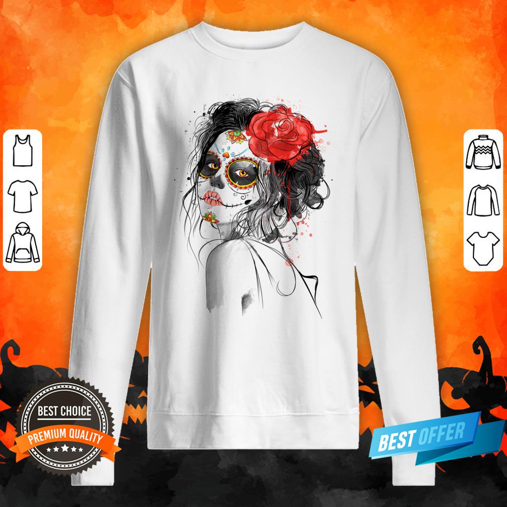 Dia De Los Muertos Makeup Sugar Skull Shirt