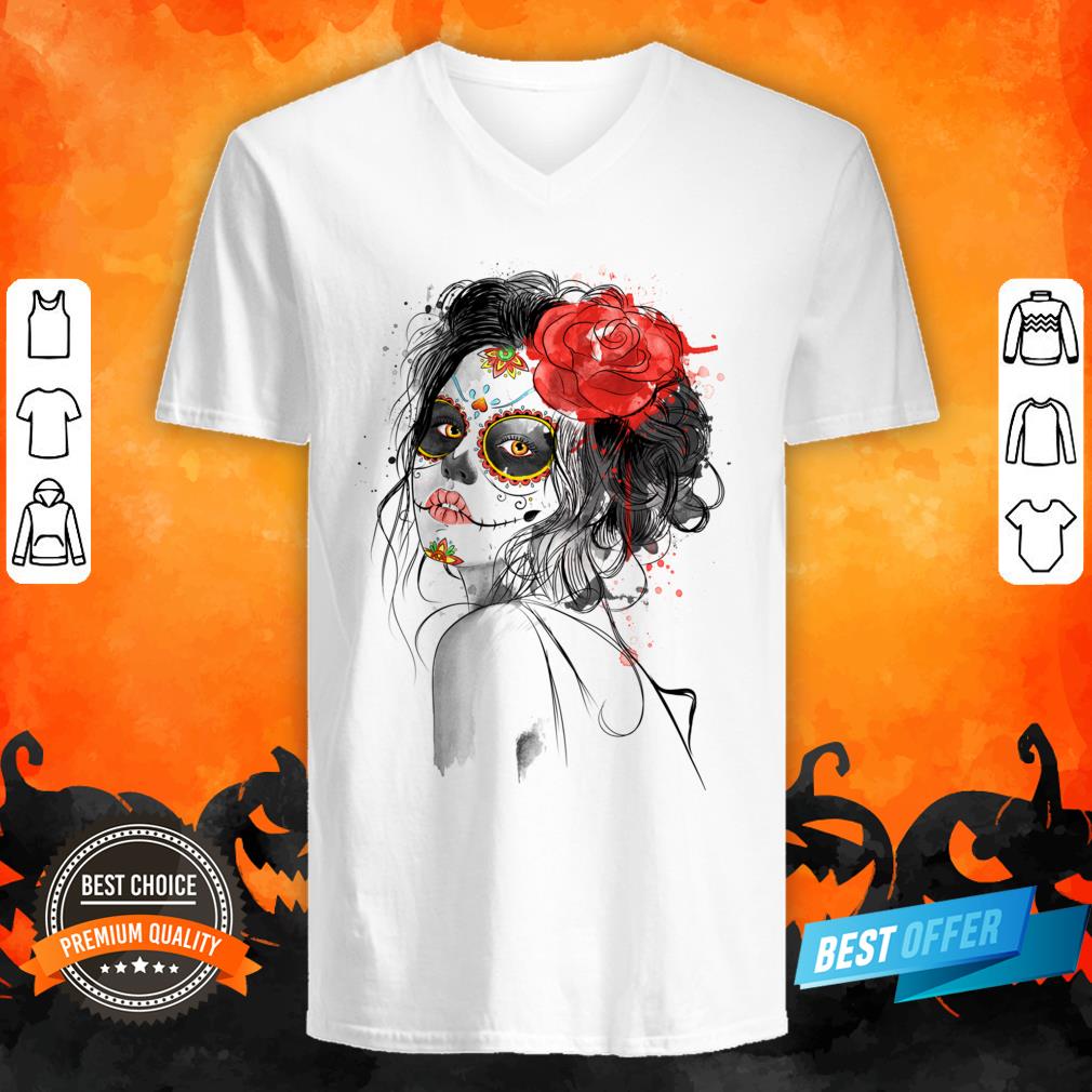 Dia De Los Muertos Makeup Sugar Skull Shirt