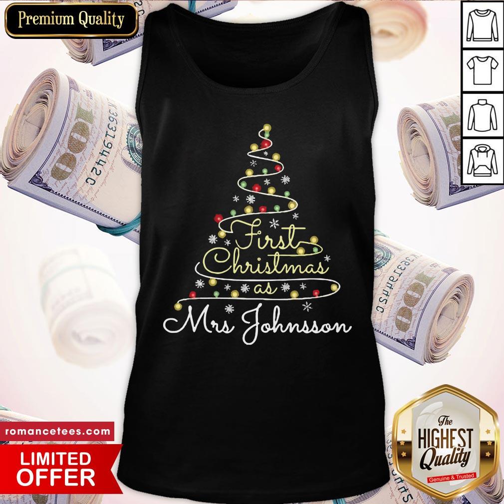 First Christmas As Mrs. Johnsson Tree Light Shirt
