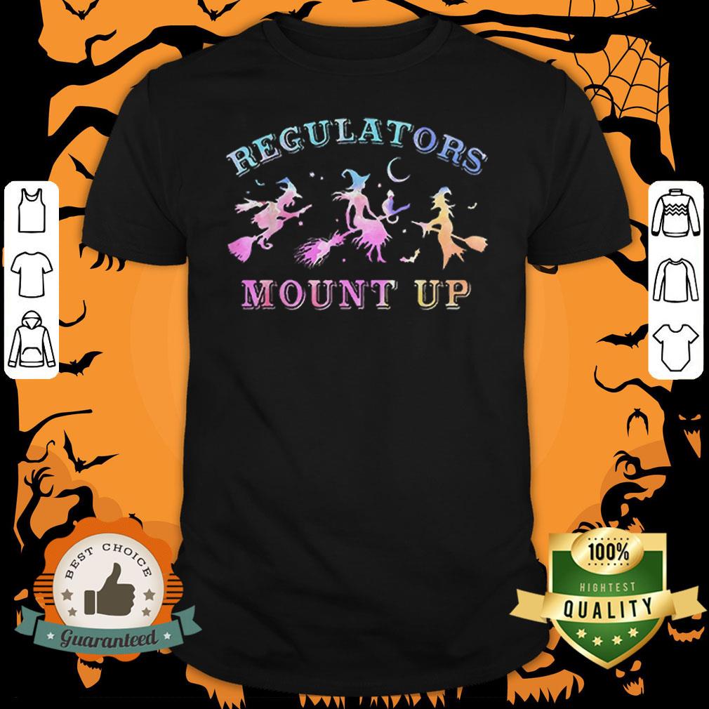 Funny Halloween Witch-Regulators Mount Up Broomstick T Shirt