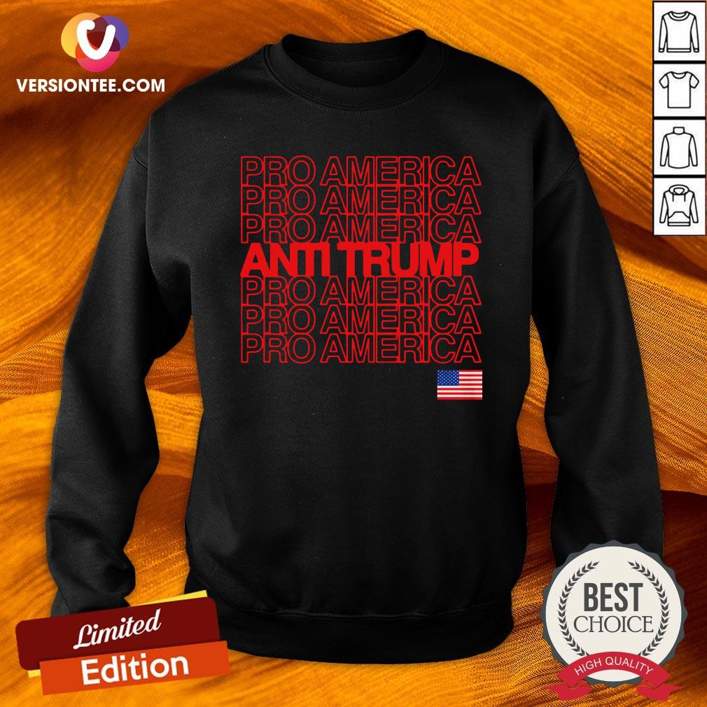 Good Anti Trump Pro America With American Flag Election Shirt