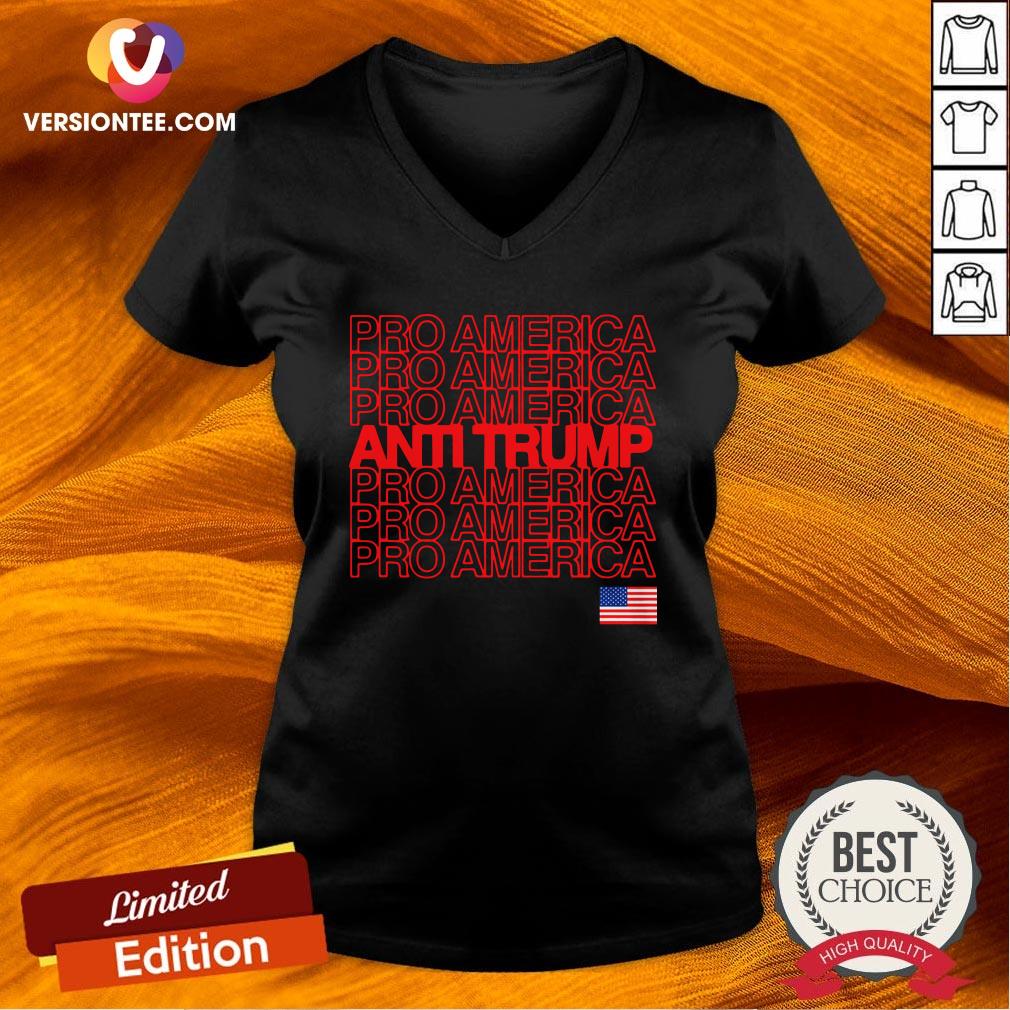 Good Anti Trump Pro America With American Flag Election Shirt