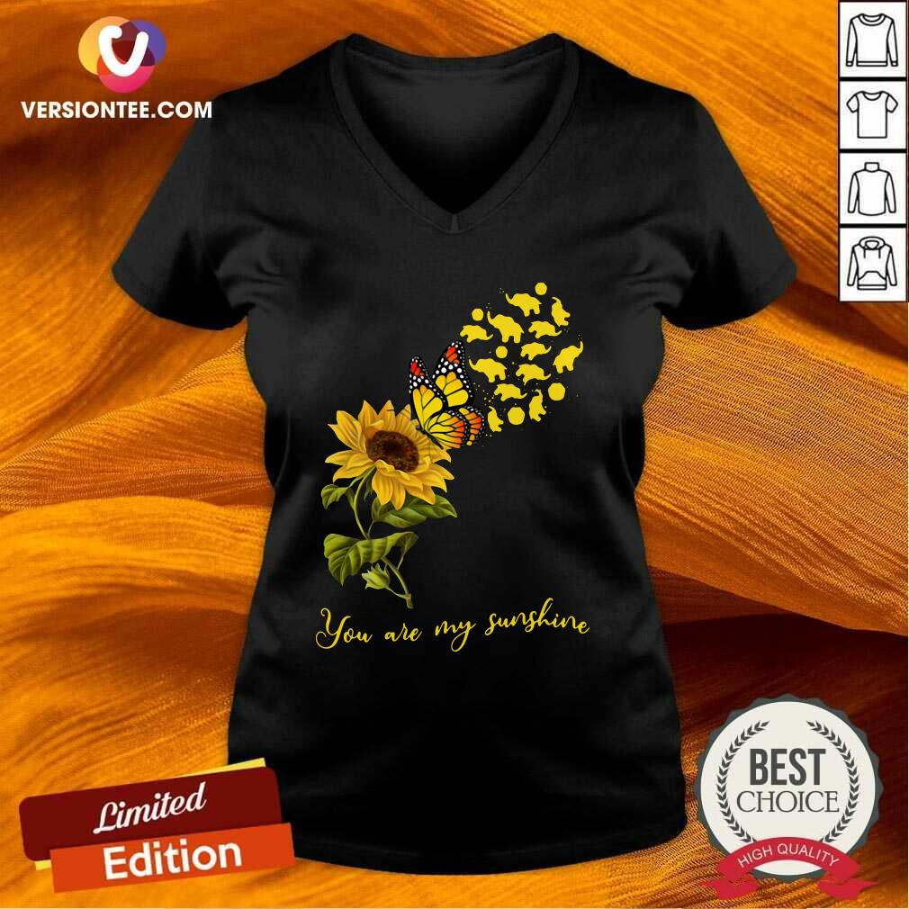 Great You Are My Sunshine Sunflower Butterfly Elephants Funny Sh