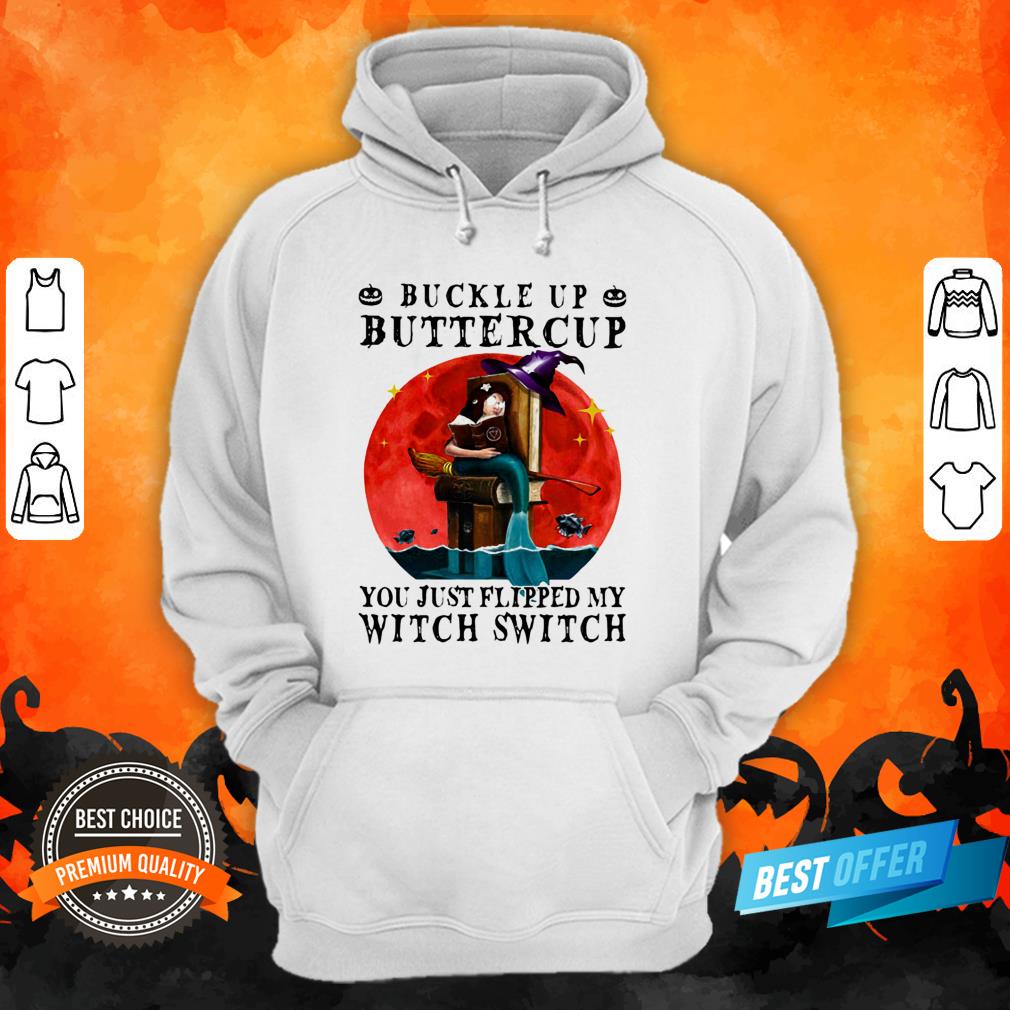 Halloween Buckle Up Buttercup You Just Flipped My Witch Switch Sunset Shirt