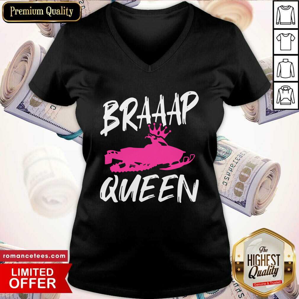 Happy Snowmobile Sled Braaap Queen Shirt