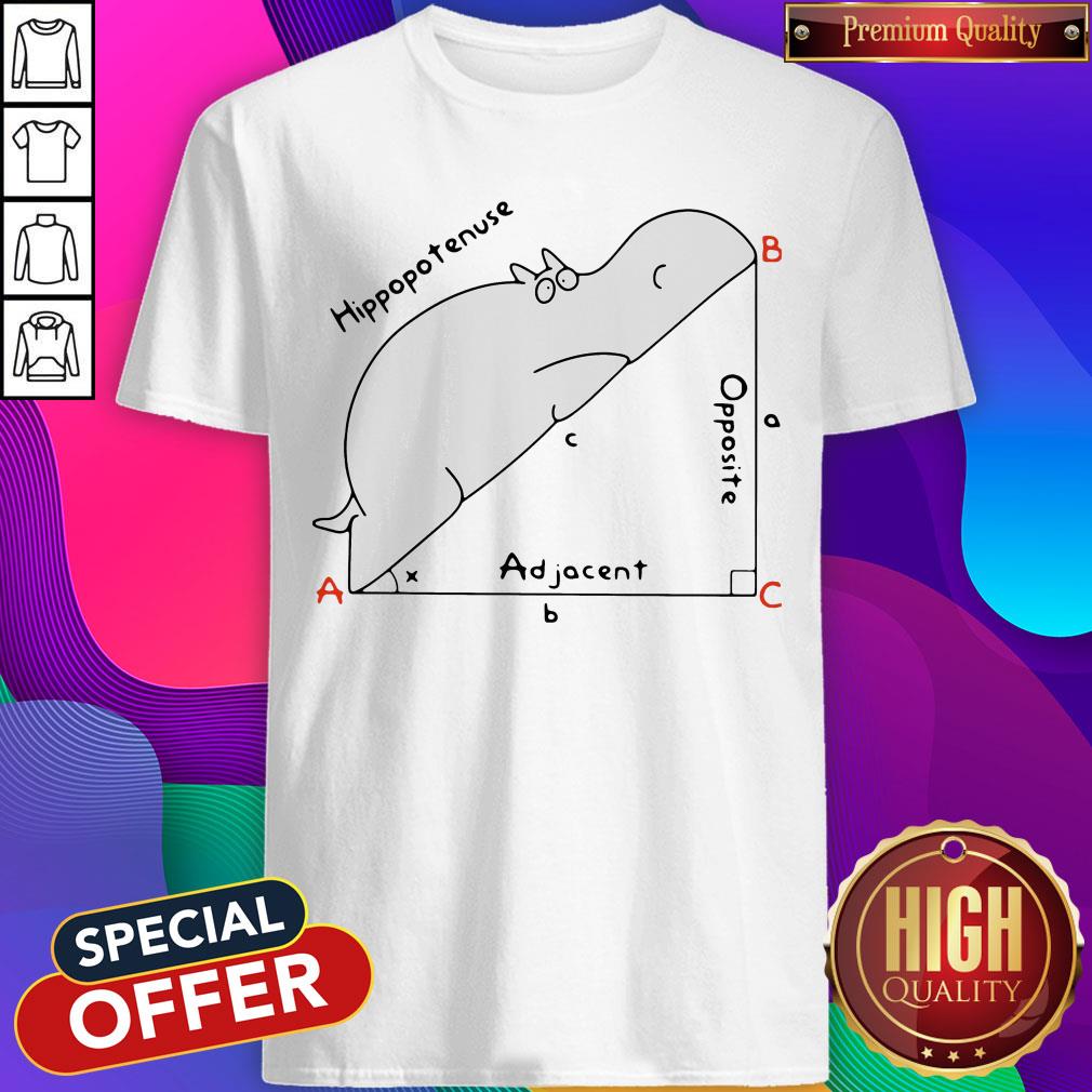 Hippotenuse Adjacite The Math Hippo Shirt