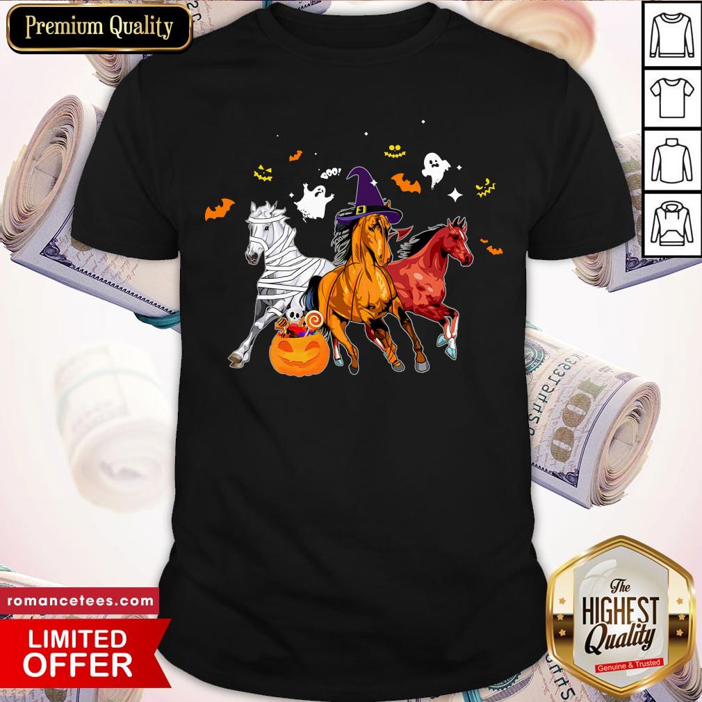Hot Horse Happy Halloween Pumpkin Shirt