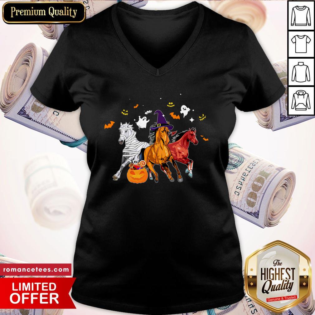 Hot Horse Happy Halloween Pumpkin Shirt