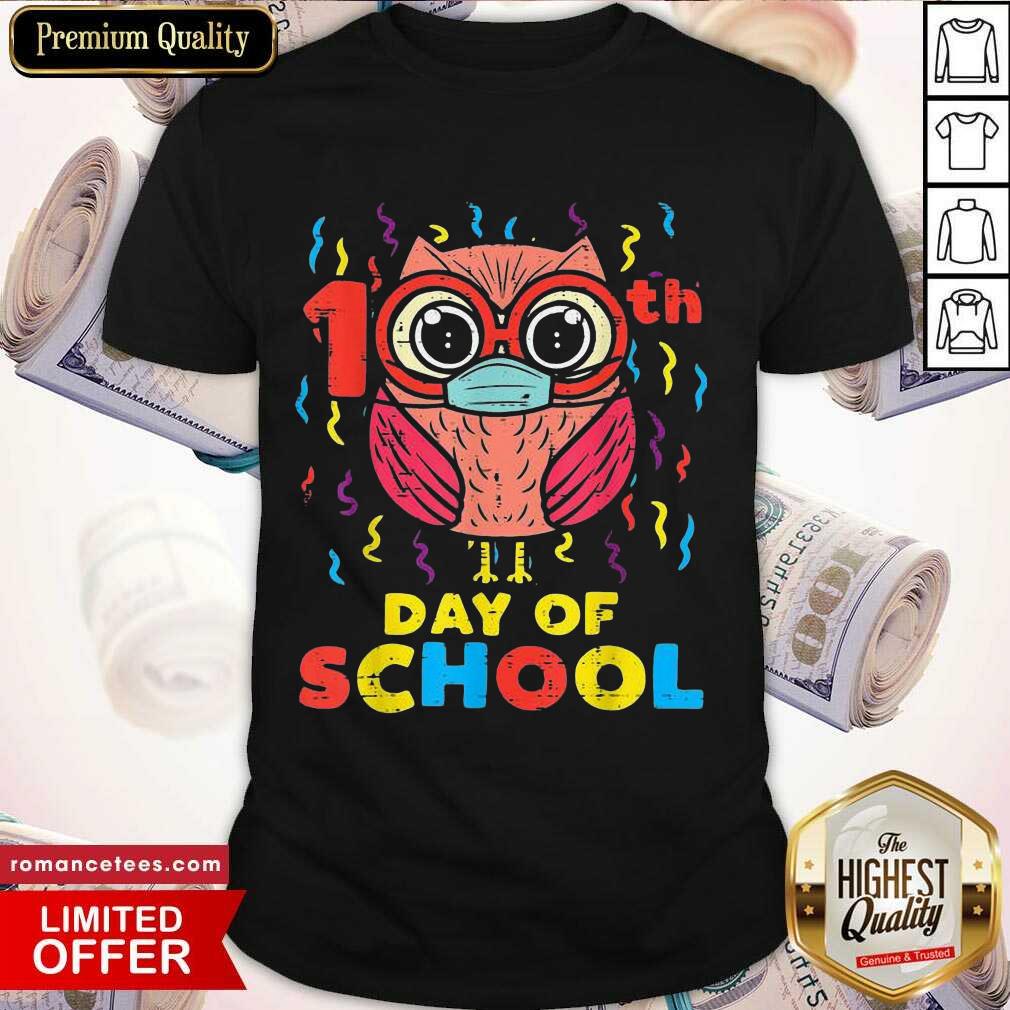 Hot Owl Face Mask 100th Day Of School Shirt