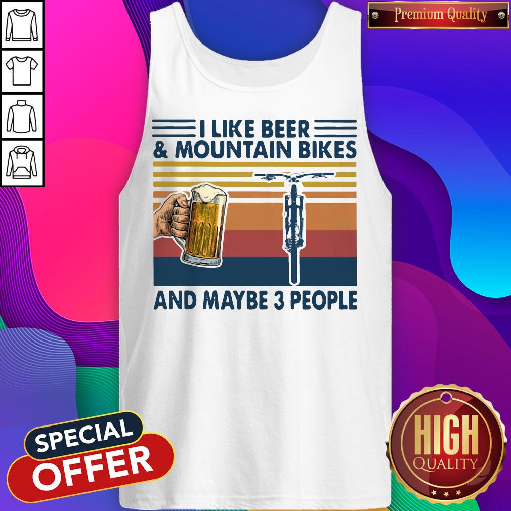 I Like Beer And Mountain Biybe 3 People Vintage Shirt