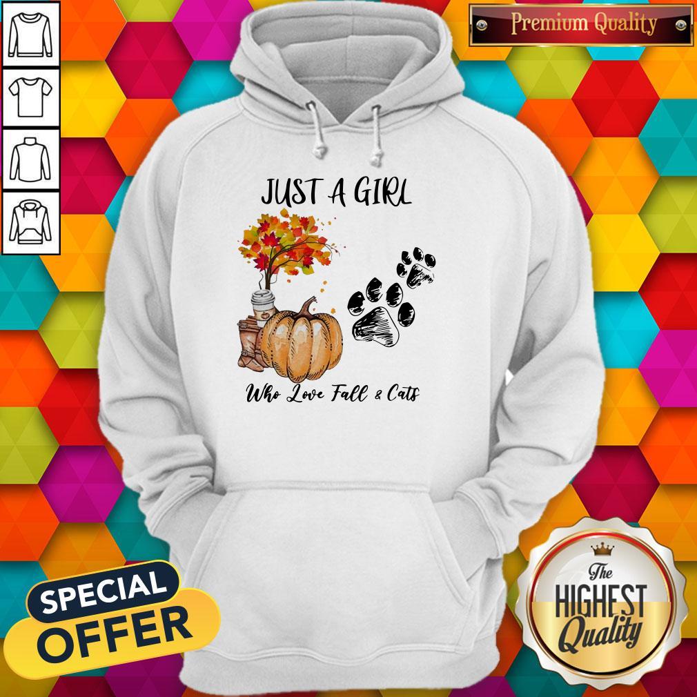 Just A Girl Who Love Fall And Cats Halloween Shirt