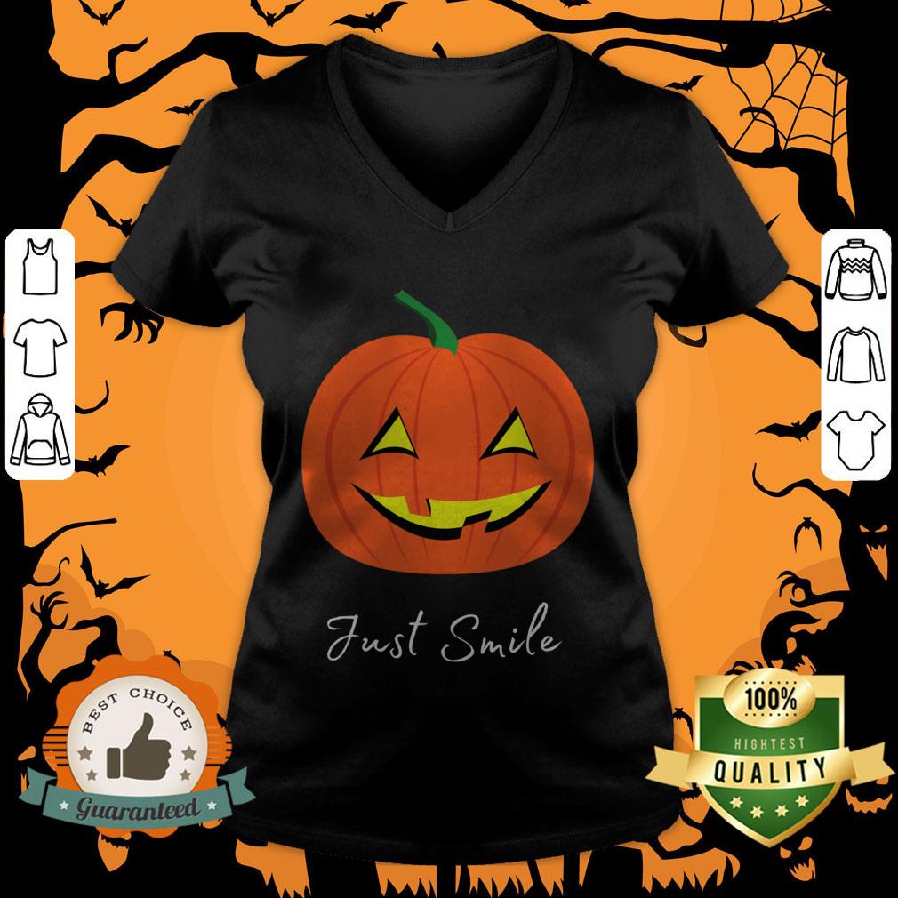 Just Smile Pumpkin Halloween Shirt