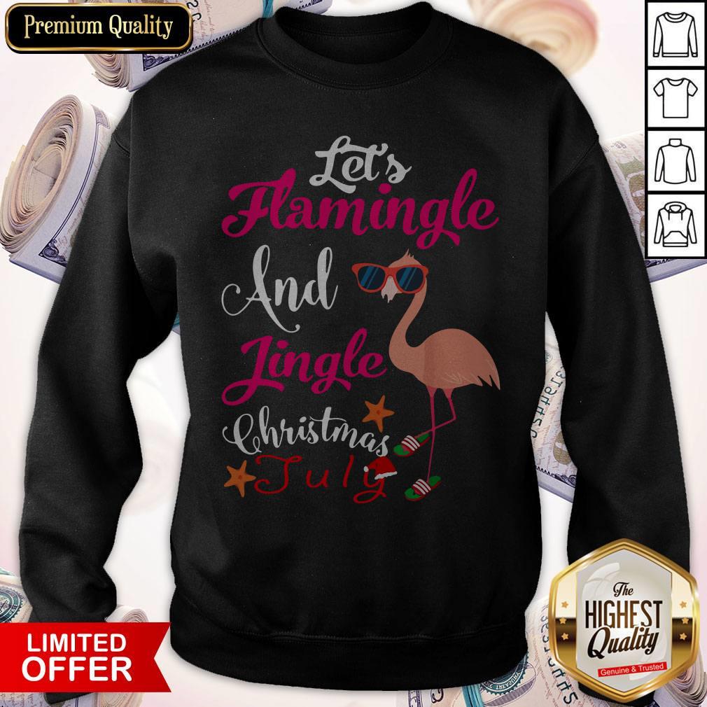 Let’s Flamingle And Jingle Christmas In July Shirt