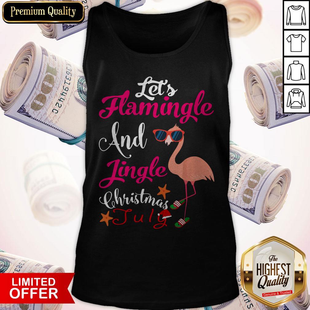 Let’s Flamingle And Jingle Christmas In July Shirt