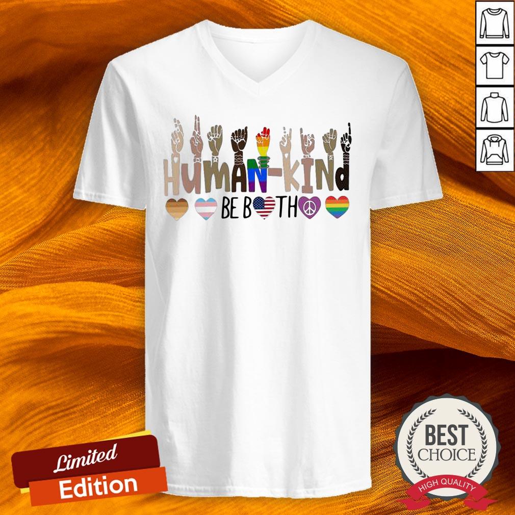LGBT Hand Human Kind Be Both Heart Shirt