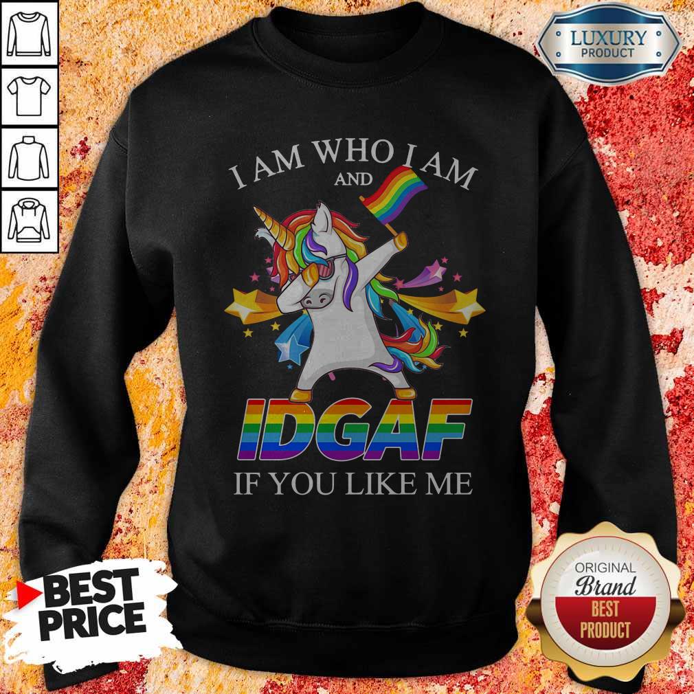 Lgbt Unicorn I Am Who I Am And Idgaf If You Like Me Shirt