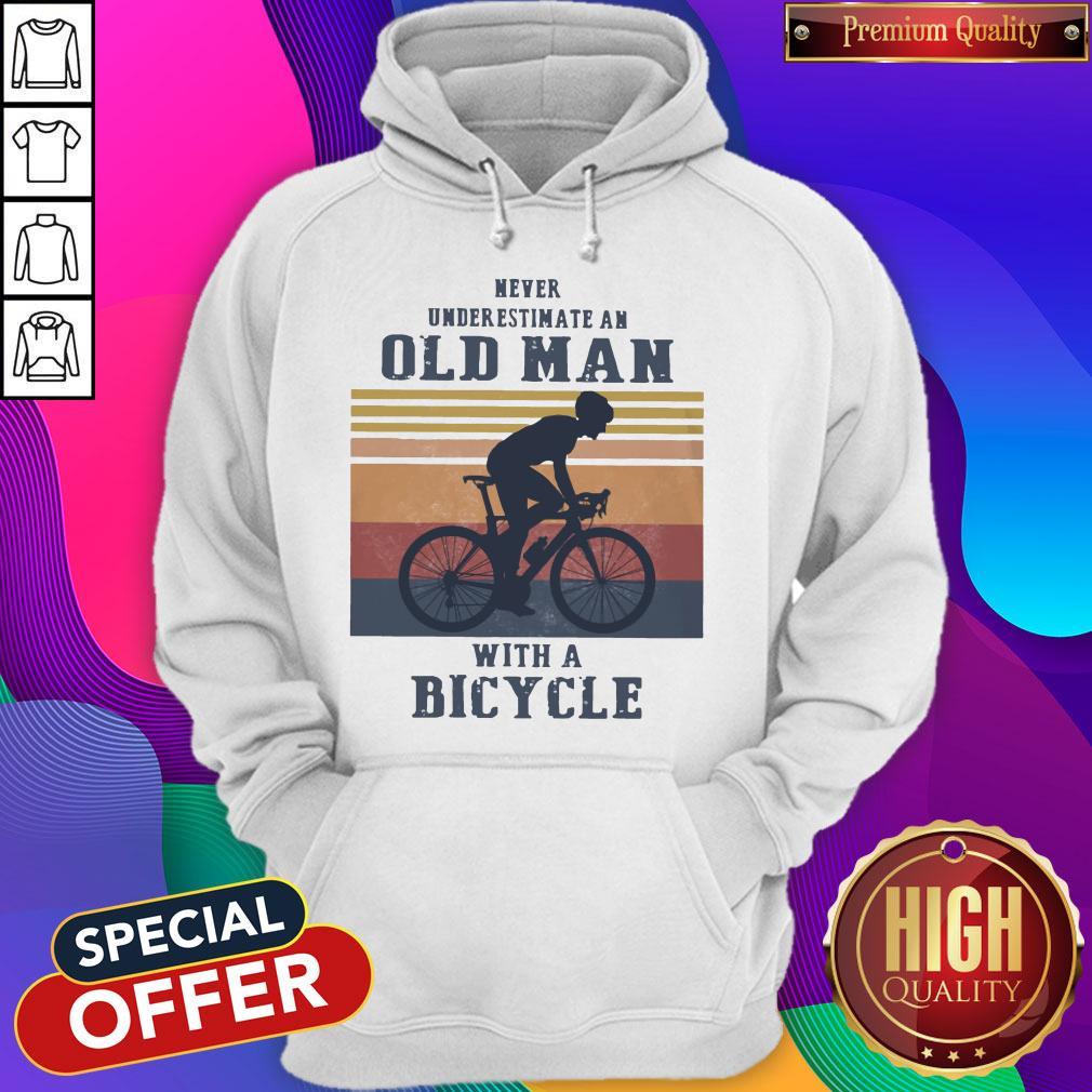 Never Underestimate An Old Man With Bicycle Shirt