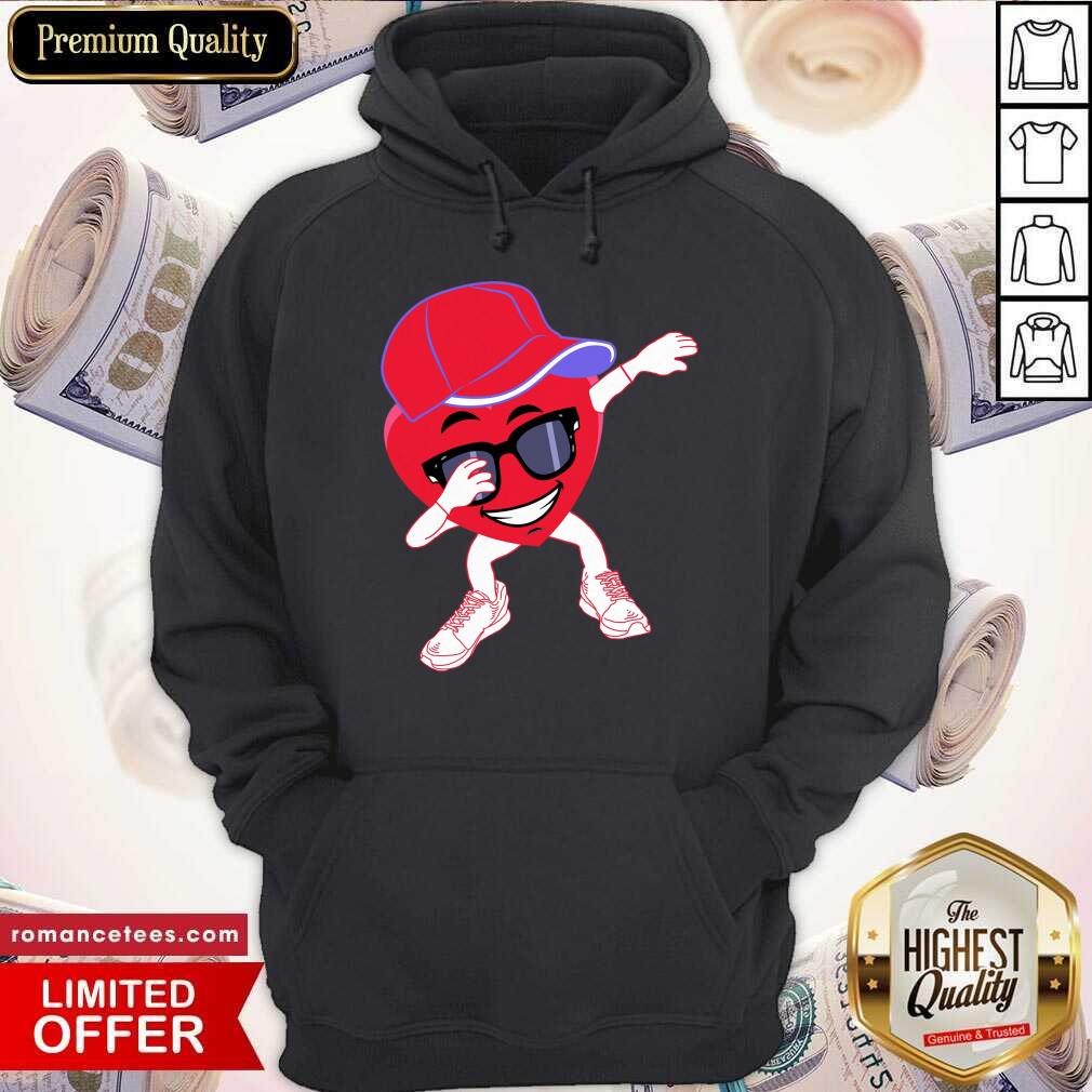 Nice Boys Valentines Day Dabbing Heart Girls Kids Valentine Shirt