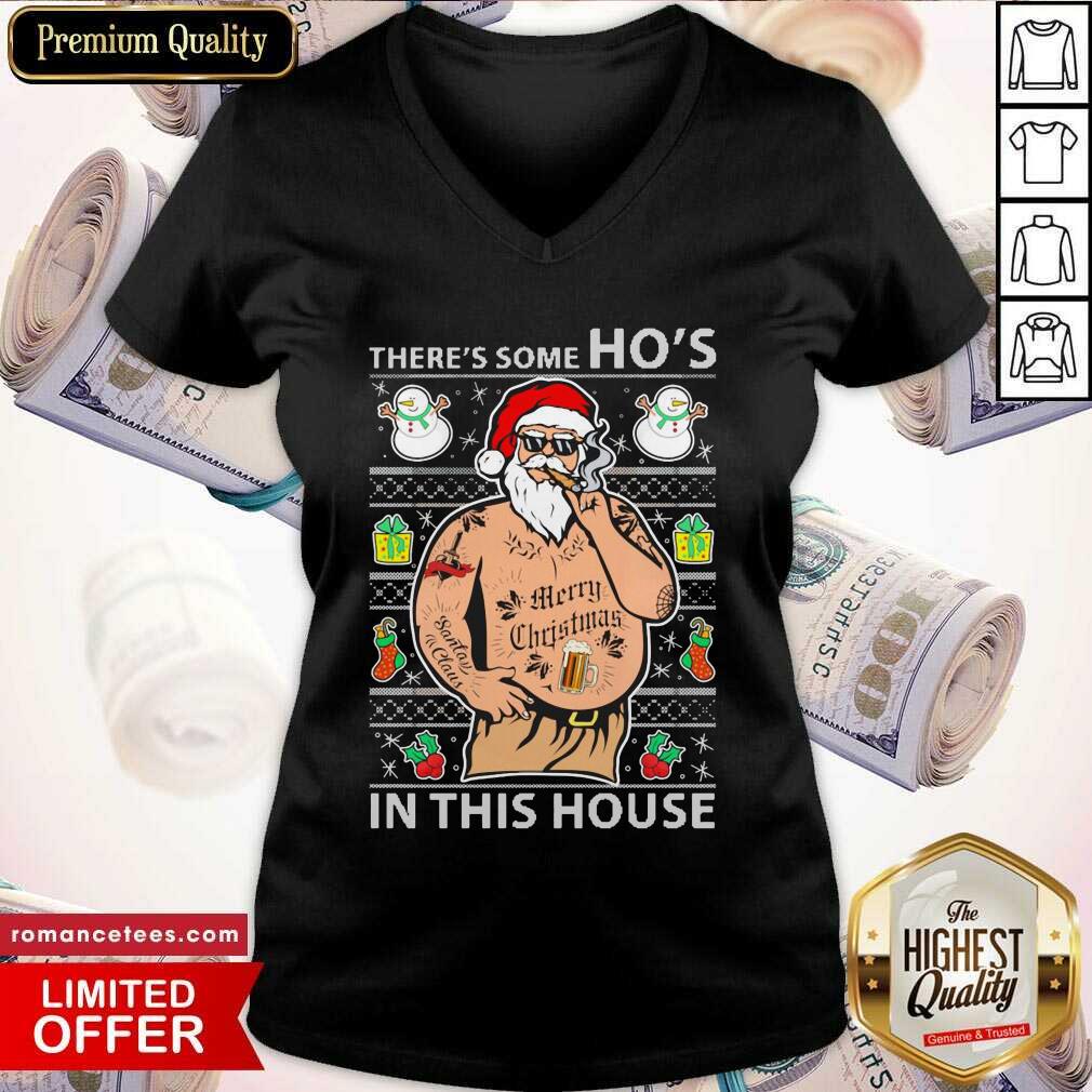 Nice Santa Wap There’s Some Ho’s In This House Christmas Shirt