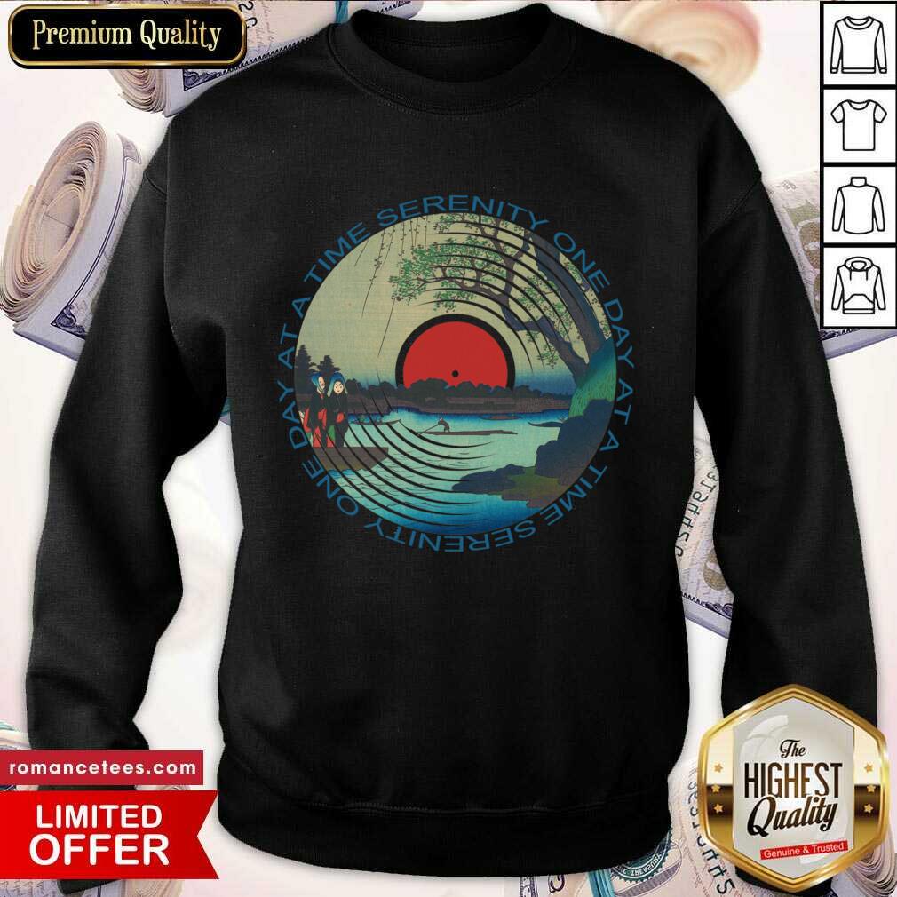 Nice Sobriety Serenity One Day at A Time AA Sober Shirt