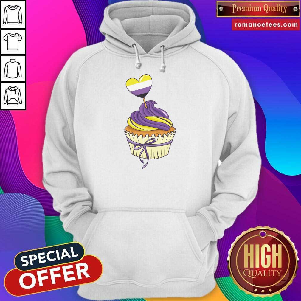 Nonbinary Pride Cupcake Heart LGBT Shirt