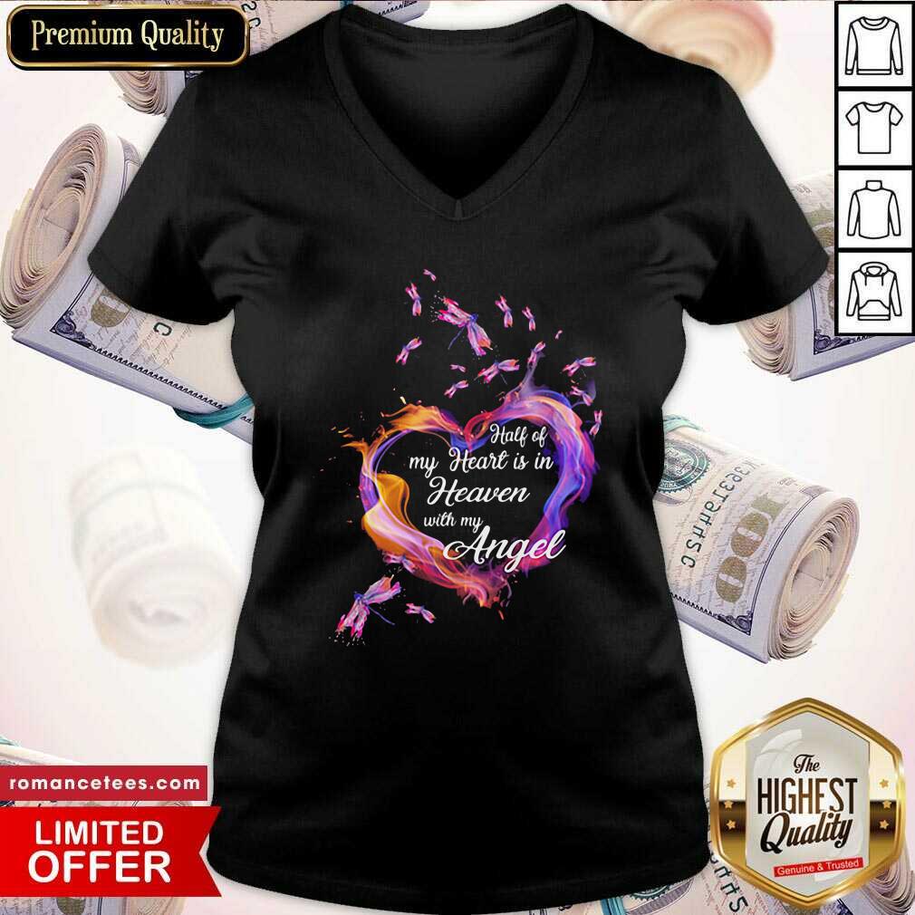 Official Heart Half Of My Heart Is In Heaven With My Angel Butterfly Shirt
