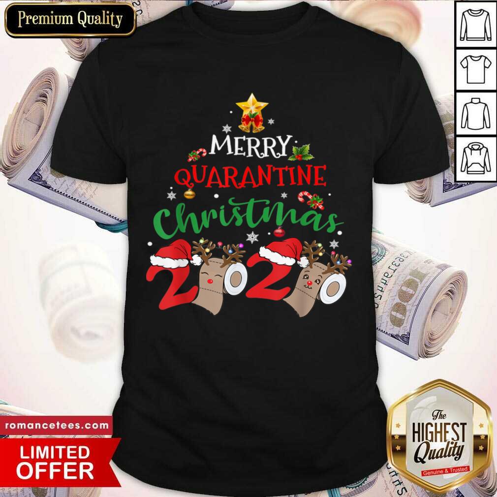 Official Merry Quarantine Christmas 2020 Pajamas Family Matching Xmas Shirt