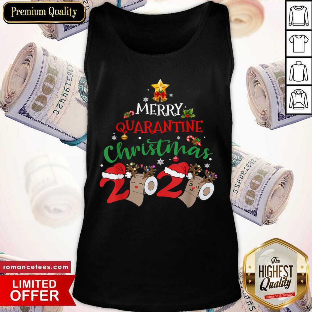 Official Merry Quarantine Christmas 2020 Pajamas Family Matching Xmas Shirt