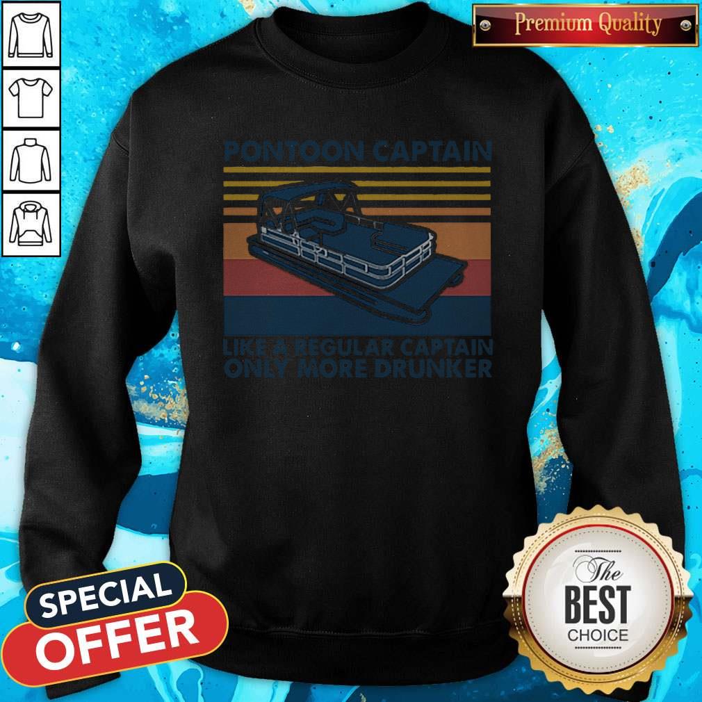 Pontoon Captain Like A Regular Captain Only More Drunk Vintage Shirt