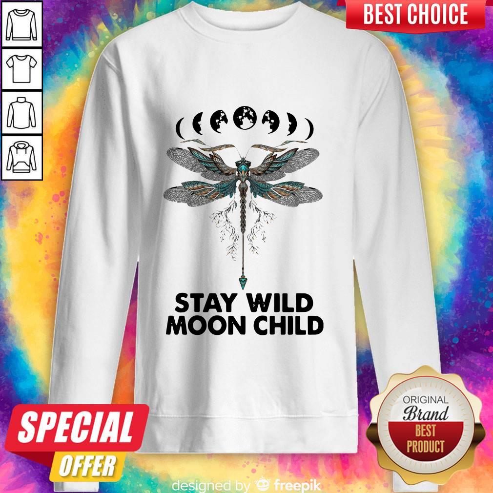 Premium Dragonfly Stay Wild Moon Child Shirt