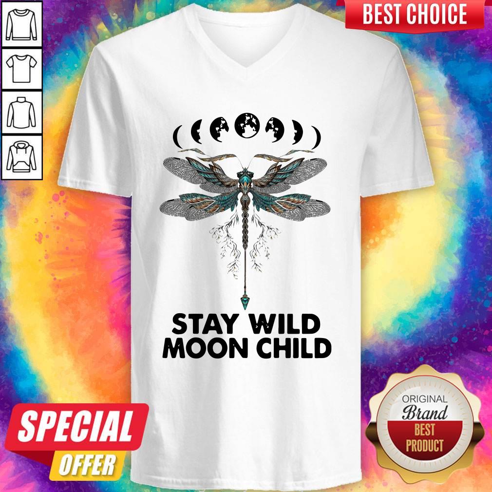 Premium Dragonfly Stay Wild Moon Child Shirt