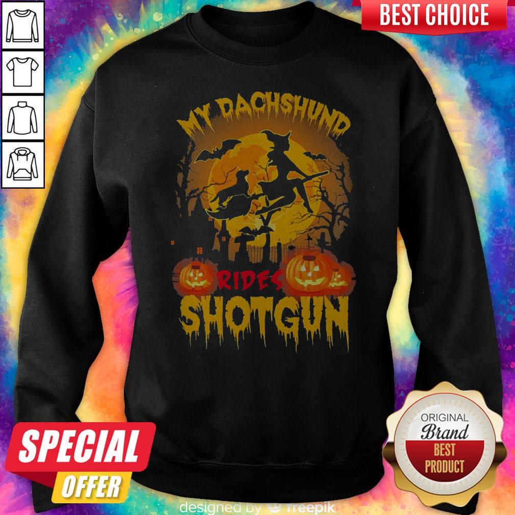Premium My Dachshund Rides Shotgun Shirt