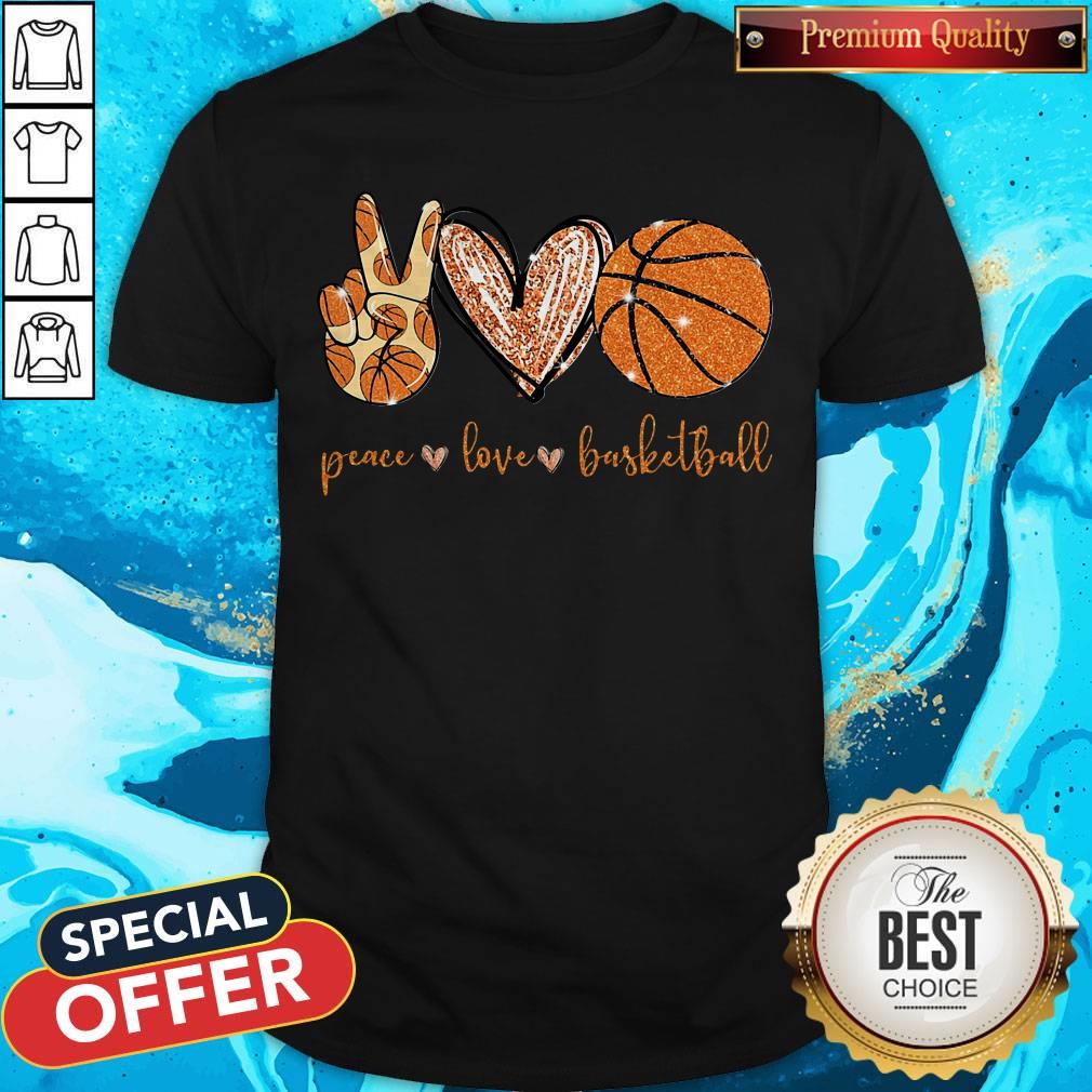 Premium Peace Love Basketball Shirt