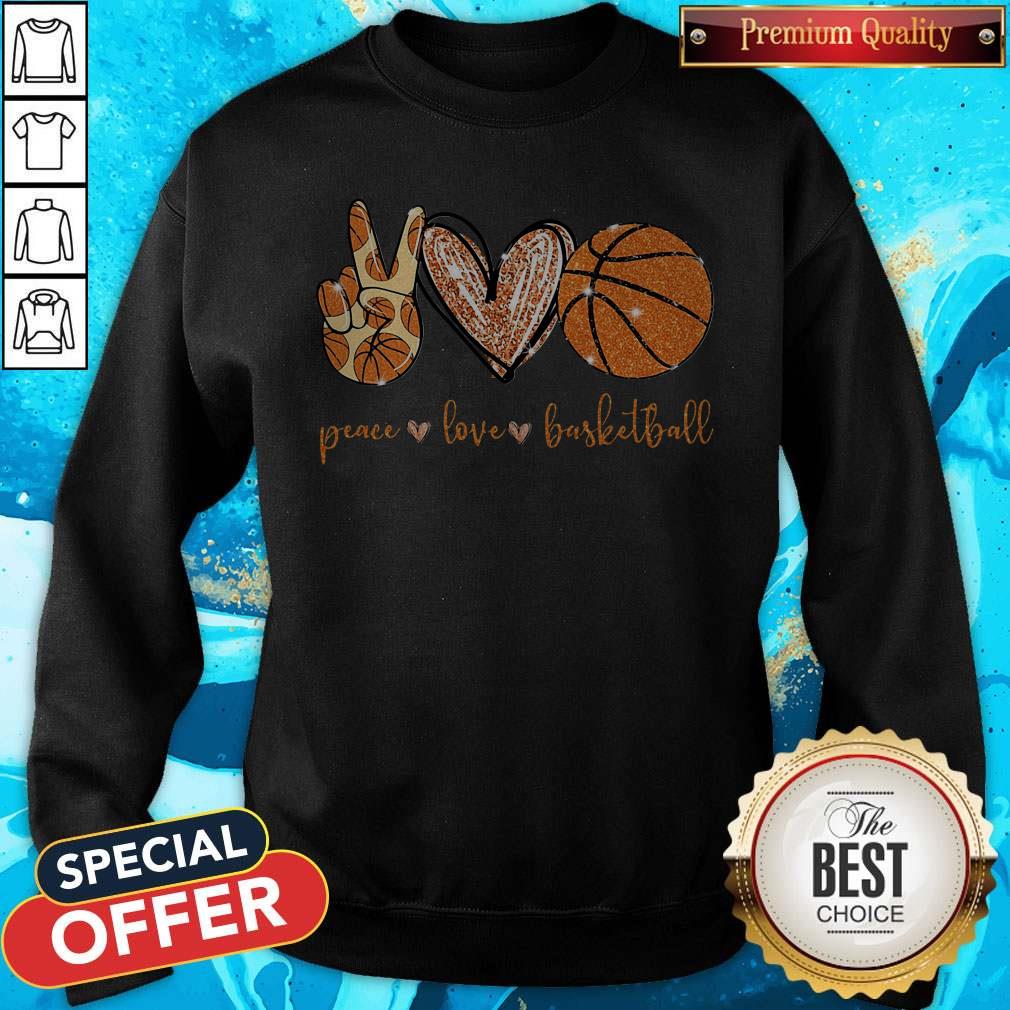 Premium Peace Love Basketball Shirt