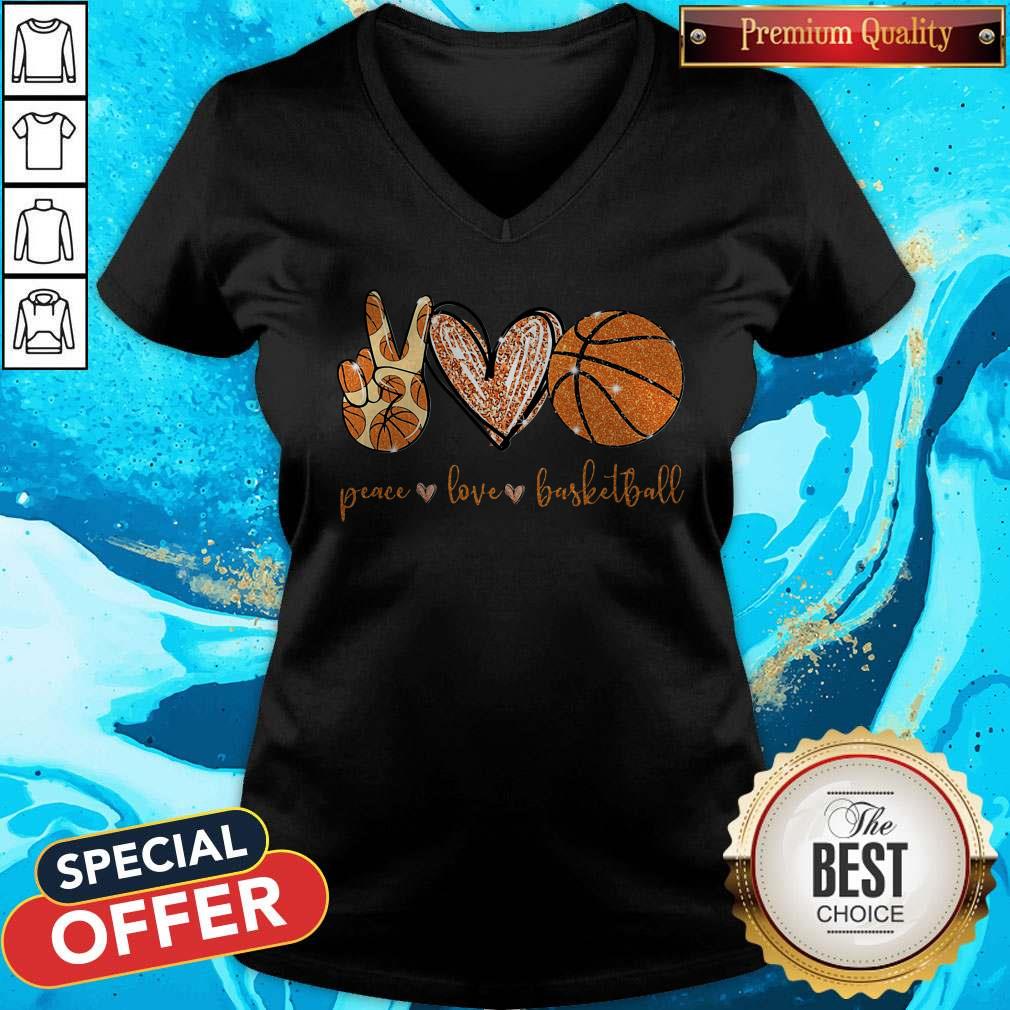 Premium Peace Love Basketball Shirt