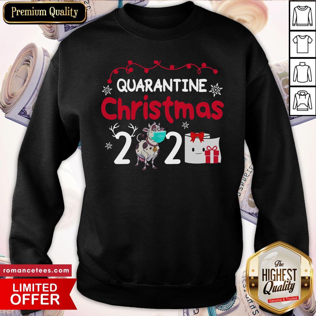 Premium Quarantine Christmas Cow Mask Toilet Paper 2020 Shirt
