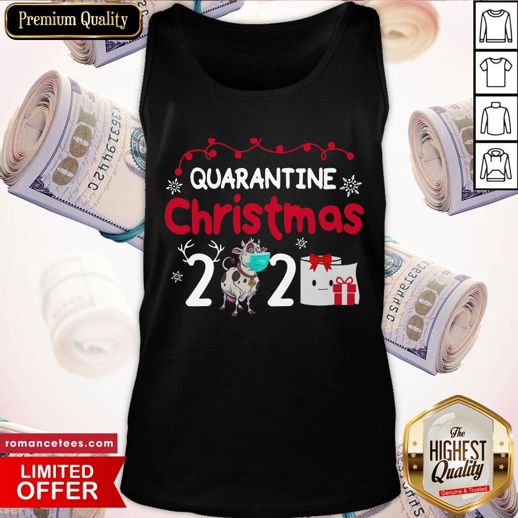 Premium Quarantine Christmas Cow Mask Toilet Paper 2020 Shirt