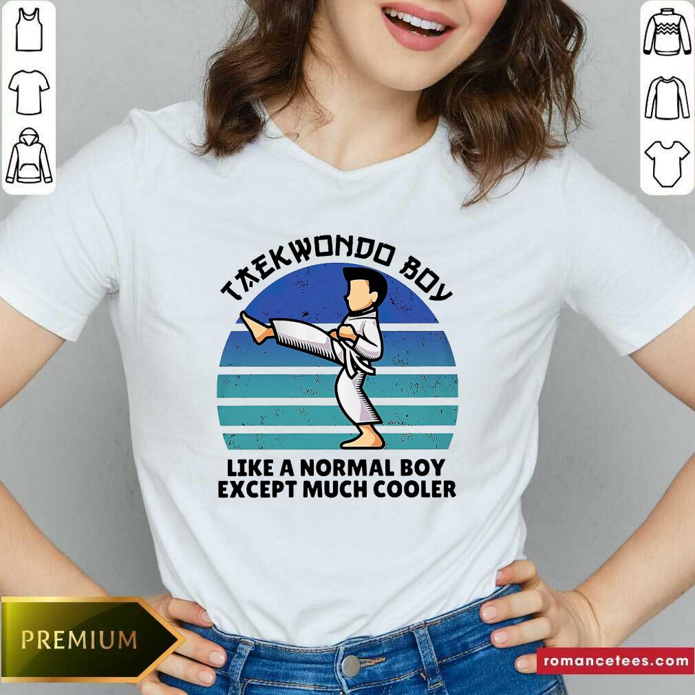 Premium Vintage Taekwondo Boy Like A Normal Boy Except Much Cooler Shirt